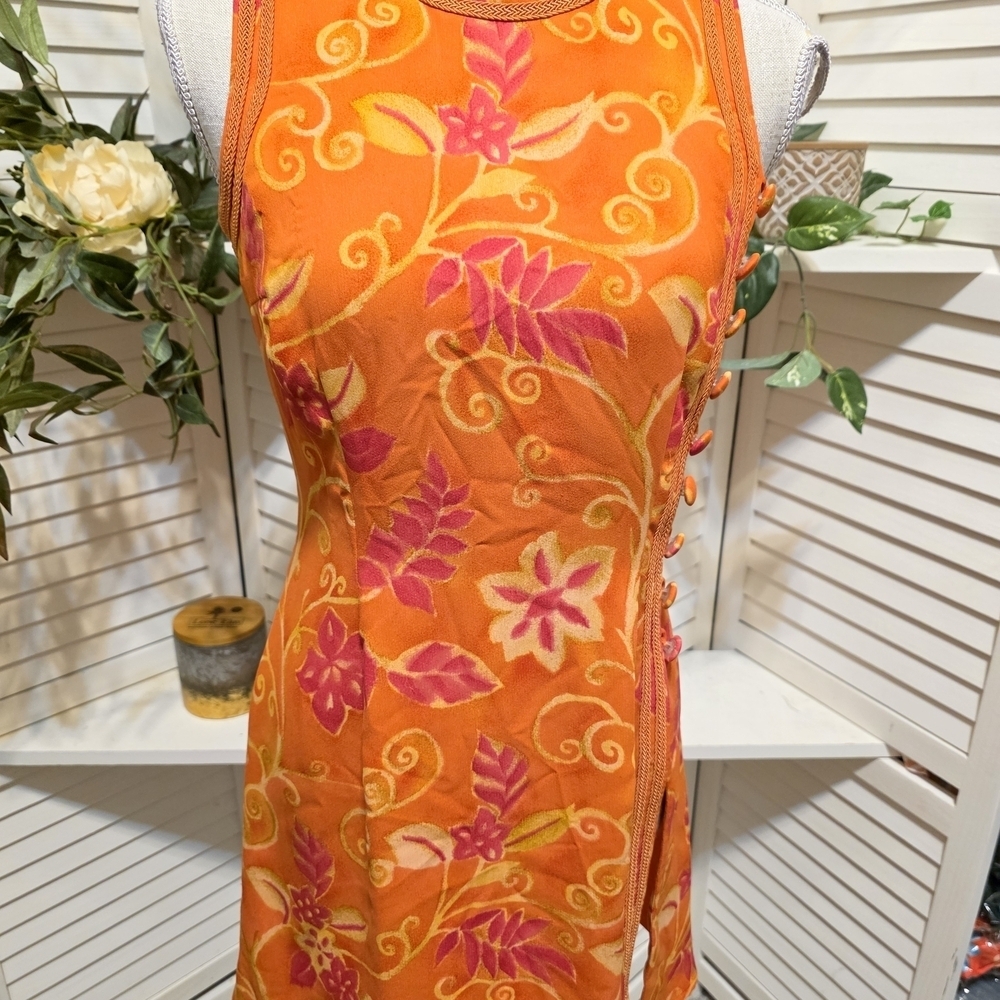 Giorgio Armani Bold Orange Side Slit Tunic Size 40 (US 8) 1404